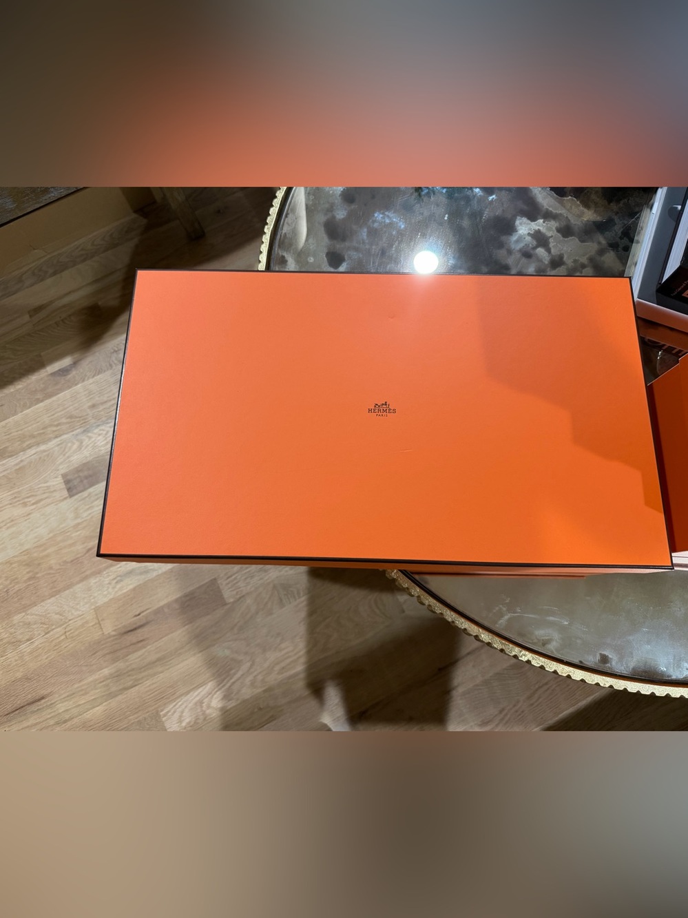 Hermès Orange Signature Gift Box -Tall Boots Size